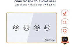 Công tắc rèm đơn viền nhôm