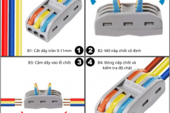 Cút nối dây điện 3 dây 3 cổng chia màu KV774-3P3C