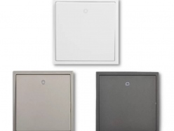 701014-61 Module công tắc đơn 2 chiều có đèn LED màu Xám Simon i7