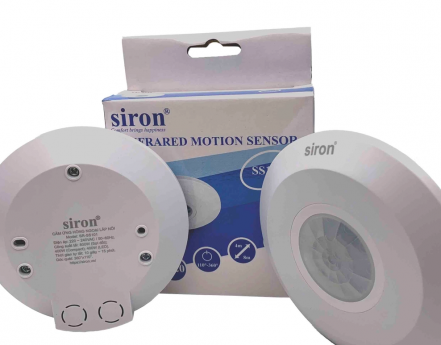 Công tắc cảm ứng hồng ngoại mỏng lắp nổi trần siêu mỏng Siron Sr-SS101