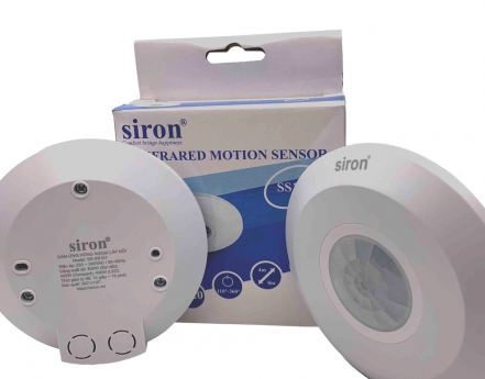 Siron Sr-SS101 Công tắc cảm ứng hồng ngoại mỏng lắp nổi trần siêu mỏng