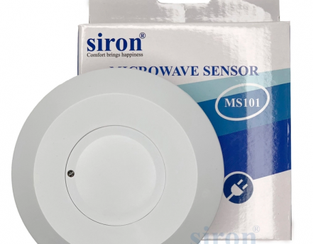 Công tắc cảm ứng chuyển động vi sóng mỏng lắp nổi trần Siron Sr-MS101