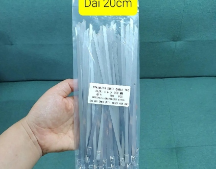 Dây rút inox 201, kt 4,6mm 100 cái/túi 