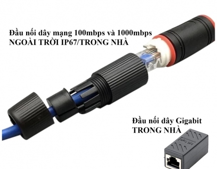 Đầu nối dây mạng ngoài trời tốc độ cao 100mbps và 1000mbps