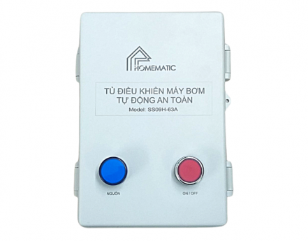 Tủ điều khiển bơm nước 1 pha tự động có rơ le an toàn cho phao điện SS09H-63A