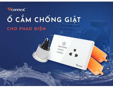 Ổ cắm chống giật cho phao, bồn, bể ngầm