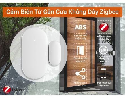 Cảm biến cửa Tuya Door Sensor Zigbee Tương thích Google Home