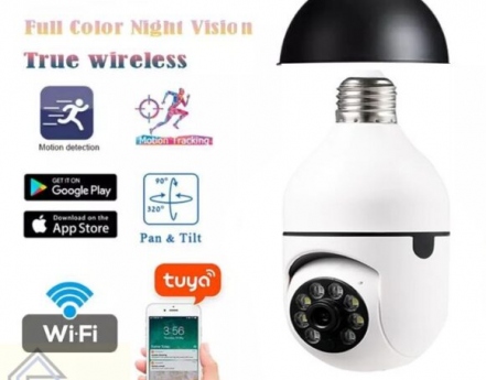 Camera Tuya 3MP quay và bắt chuyển động 360 dạng đui đèn YCH04