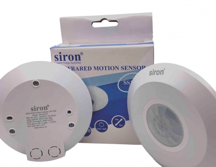 Siron Sr-SS101 Công tắc cảm ứng hồng ngoại mỏng lắp nổi trần siêu mỏng