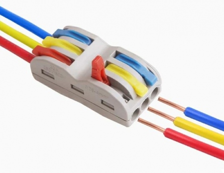 SPL-3 Đầu Nối Dây Điện 3 Lỗ Đôi (màu)