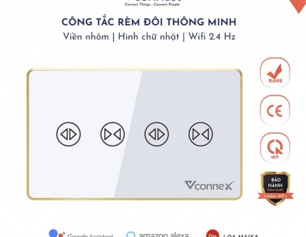 Công tắc rèm đơn viền nhôm
